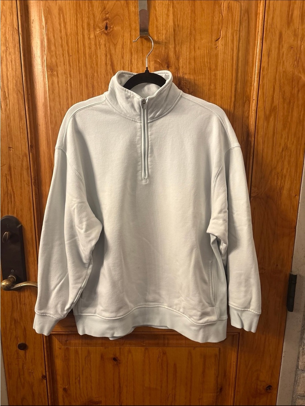 Athleta Women's Light Blue Quarter-Zip Sweatshirt